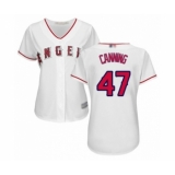 Women's Los Angeles Angels of Anaheim #47 Griffin Canning Authentic White Home Cool Base Baseball Player Jersey