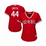 Women's Los Angeles Angels of Anaheim #44 Kevan Smith Authentic Red Alternate Cool Base Baseball Player Jersey