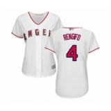 Women's Los Angeles Angels of Anaheim #4 Luis Rengifo Authentic White Home Cool Base Baseball Player Jersey