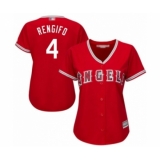 Women's Los Angeles Angels of Anaheim #4 Luis Rengifo Authentic Red Alternate Cool Base Baseball Player Jersey