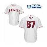 Youth Los Angeles Angels of Anaheim #67 Taylor Cole Authentic White Home Cool Base Baseball Player Jersey