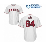 Youth Los Angeles Angels of Anaheim #64 Felix Pena Authentic White Home Cool Base Baseball Player Jersey