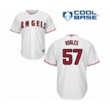 Youth Los Angeles Angels of Anaheim #57 Hansel Robles Authentic White Home Cool Base Baseball Player Jersey