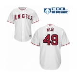Youth Los Angeles Angels of Anaheim #49 Adalberto Mejia Authentic White Home Cool Base Baseball Player Jersey