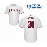 Youth Los Angeles Angels of Anaheim #31 Ty Buttrey Authentic White Home Cool Base Baseball Player Jersey