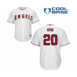 Youth Los Angeles Angels of Anaheim #20 Kean Wong Authentic White Home Cool Base Baseball Player Jersey