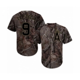 Youth Los Angeles Angels of Anaheim #9 Tommy La Stella Authentic Camo Realtree Collection Flex Base Baseball Jersey