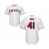 Men's Los Angeles Angels of Anaheim #41 Justin Bour Replica White Home Cool Base Baseball Jersey