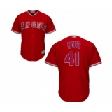 Youth Los Angeles Angels of Anaheim #41 Justin Bour Replica Red Alternate Cool Base Baseball Jersey