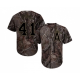 Youth Los Angeles Angels of Anaheim #41 Justin Bour Authentic Camo Realtree Collection Flex Base Baseball Jersey