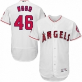 Men's Majestic Los Angeles Angels of Anaheim #46 Blake Wood White Home Flex Base Authentic Collection MLB Jersey