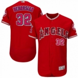 Men's Majestic Los Angeles Angels of Anaheim #32 Cam Bedrosian Red Alternate Flex Base Authentic Collection MLB Jersey