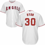 Youth Majestic Los Angeles Angels of Anaheim #30 Nolan Ryan Authentic White Home Cool Base MLB Jersey