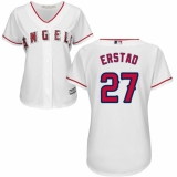 Women's Majestic Los Angeles Angels of Anaheim #27 Darin Erstad Replica White Home Cool Base MLB Jersey