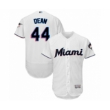 Men's Miami Marlins #44 Austin Dean White Home Flex Base Authentic Collection Baseball Player Jersey