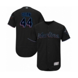 Men's Miami Marlins #44 Austin Dean Black Alternate Flex Base Authentic Collection Baseball Player Jersey