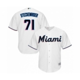 Youth Miami Marlins #75 Jorge Guzman Authentic Blue Alternate 1 Cool Base Baseball Player Jersey
