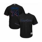 Youth Miami Marlins #74 Jose Quijada Authentic Black Alternate 2 Cool Base Baseball Player Jersey