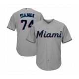 Youth Miami Marlins #74 Jose Quijada Authentic Grey Road Cool Base Baseball Player Jersey