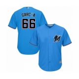Youth Miami Marlins #66 Jarlin Garcia Authentic Blue Alternate 1 Cool Base Baseball Player Jersey