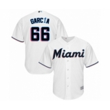 Youth Miami Marlins #66 Jarlin Garcia Authentic White Home Cool Base Baseball Player Jersey