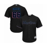 Youth Miami Marlins #66 Jarlin Garcia Authentic Black Alternate 2 Cool Base Baseball Player Jersey