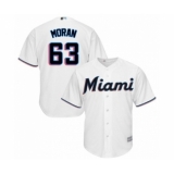 Youth Miami Marlins #63 Brian Moran Authentic White Home Cool Base Baseball Player Jersey
