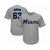 Youth Miami Marlins #63 Brian Moran Authentic Grey Road Cool Base Baseball Player Jersey