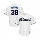 Men's Miami Marlins #38 Jorge Alfaro Replica White Home Cool Base Baseball Jersey
