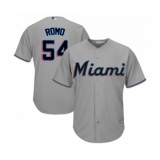 Youth Miami Marlins #54 Sergio Romo Replica Grey Road Cool Base Baseball Jersey
