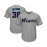 Youth Miami Marlins #38 Jorge Alfaro Replica Grey Road Cool Base Baseball Jersey