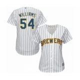 Women's Milwaukee Brewers #54 Taylor Williams Authentic White Alternate Cool Base Baseball Player Jersey