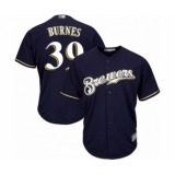 Youth Milwaukee Brewers #39 Corbin Burnes Authentic Navy Blue Alternate Cool Base Baseball Player Jersey