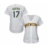 Women's Milwaukee Brewers #17 Jim Gantner Replica White Home Cool Base Baseball Jersey