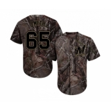 Youth Milwaukee Brewers #65 Burch Smith Authentic Camo Realtree Collection Flex Base Baseball Jersey