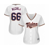 Women's Minnesota Twins #66 Jorge Alcala Authentic White Home Cool Base Baseball Player Jersey