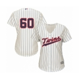 Women's Minnesota Twins #60 Jake Cave Authentic Cream Alternate Cool Base Baseball Player Jersey