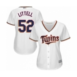 Women's Minnesota Twins #52 Zack Littell Authentic White Home Cool Base Baseball Player Jersey