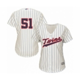 Women's Minnesota Twins #51 Brusdar Graterol Authentic Cream Alternate Cool Base Baseball Player Jersey