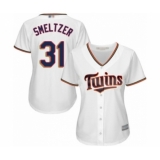 Women's Minnesota Twins #31 Devin Smeltzer Authentic White Home Cool Base Baseball Player Jersey