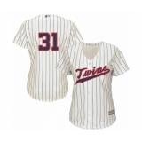 Women's Minnesota Twins #31 Devin Smeltzer Authentic Cream Alternate Cool Base Baseball Player Jersey