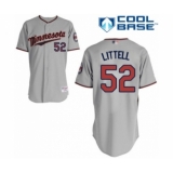 Youth Minnesota Twins #52 Zack Littell Authentic Grey Road Cool Base Baseball Player Jersey