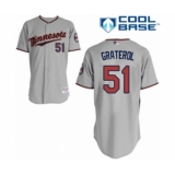 Youth Minnesota Twins #51 Brusdar Graterol Authentic Grey Road Cool Base Baseball Player Jersey