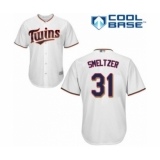 Youth Minnesota Twins #31 Devin Smeltzer Authentic White Home Cool Base Baseball Player Jersey