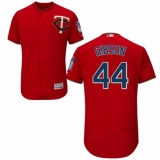Men's Majestic Minnesota Twins #44 Kyle Gibson Authentic Scarlet Alternate Flex Base Authentic Collection MLB Jersey