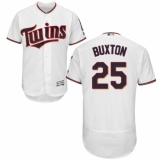 Men's Majestic Minnesota Twins #25 Byron Buxton White Home Flex Base Authentic Collection MLB Jersey
