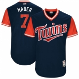 Men's Majestic Minnesota Twins #7 Joe Mauer 