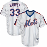 Youth Majestic New York Mets #33 Matt Harvey Replica White Alternate Cool Base MLB Jersey