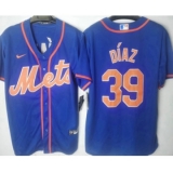 Men's New York Mets #39 Edwin Diaz Blue Stitched MLB Cool Base Nike Jersey