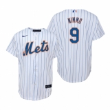 Men's Nike New York Mets #9 Brandon Nimmo White Home Stitched Baseball Jersey